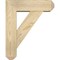 Ekena Millwork Traditional Craftsman Rough Sawn Bracket w/ Offset Brace, Douglas Fir, 6"W x 18"D x 22"H BKT0604X18X22TRA04RDF - alternate 3